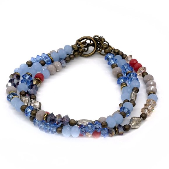 Triple bracelet with toggle lock. - Picture 1 of 6